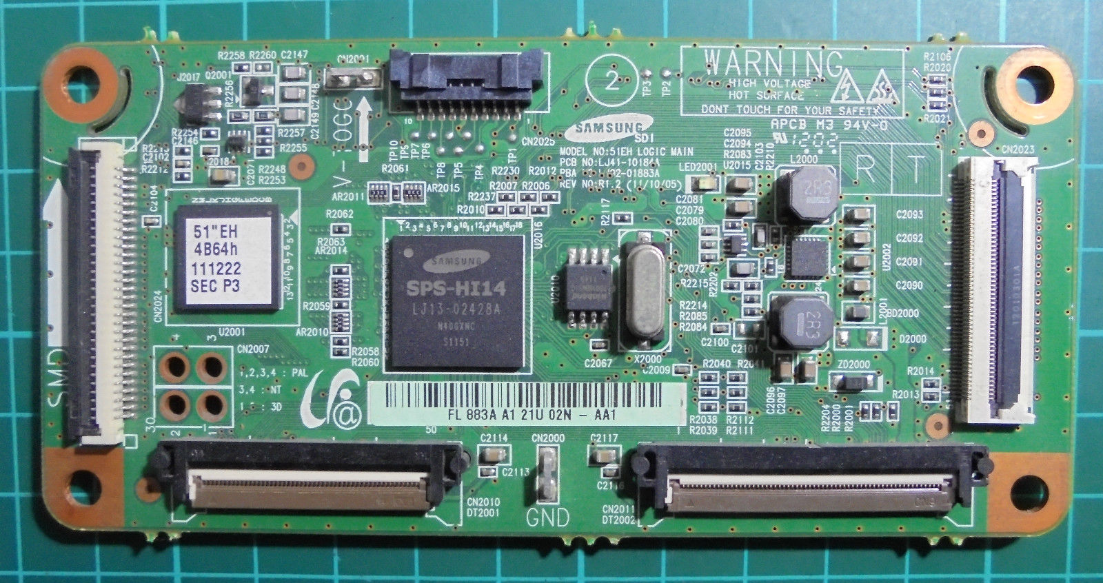 BN96-22085A LJ92-01883A Samsung Main Logic CTRL Board tested